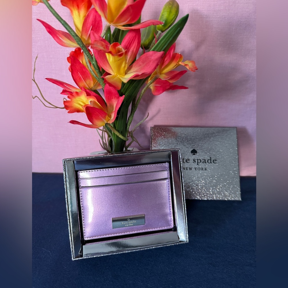 NWT Kate Spade “quartz pink” cardholder NIB